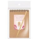 Libreta Scrapy con Nombre de Invitados en Bolsa de Organza