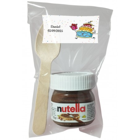 Nutella para Cumpleaños con Cuchara en Bolsa Transparente...