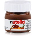 Nutella para boda con cuchara en bolsa transparente personalizada con adhesivo