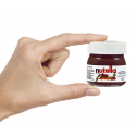 Nutella para boda con cuchara en bolsa transparente personalizada con adhesivo