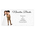 Cartón de Boda con Nombre de Invitado para Cierre de Bolsa y Presentación