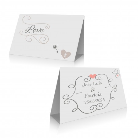 Cartón de Boda para Cierre de Bolsa Personalizado con...