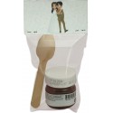 Nutella con cuchara presentada en bolsa transparente con cartón personalizado
