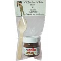 Nutella con Chuchara Presentada en Bolsa Transparente con Cartón Personalizado