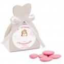 Cajita con peladillas para comunión personalizada