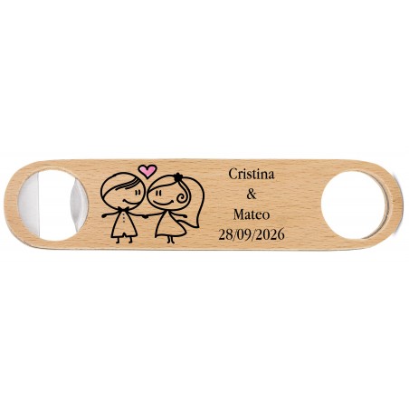 Abridor Personalizado para Boda con Nombre y Fecha
