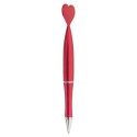 Boligrafo corazón rojo metalizado