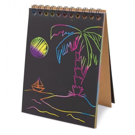 Libreta scrapy para dibujar en multicolor para niños
