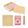Baraja de Cartas y Dados en Caja de Madera