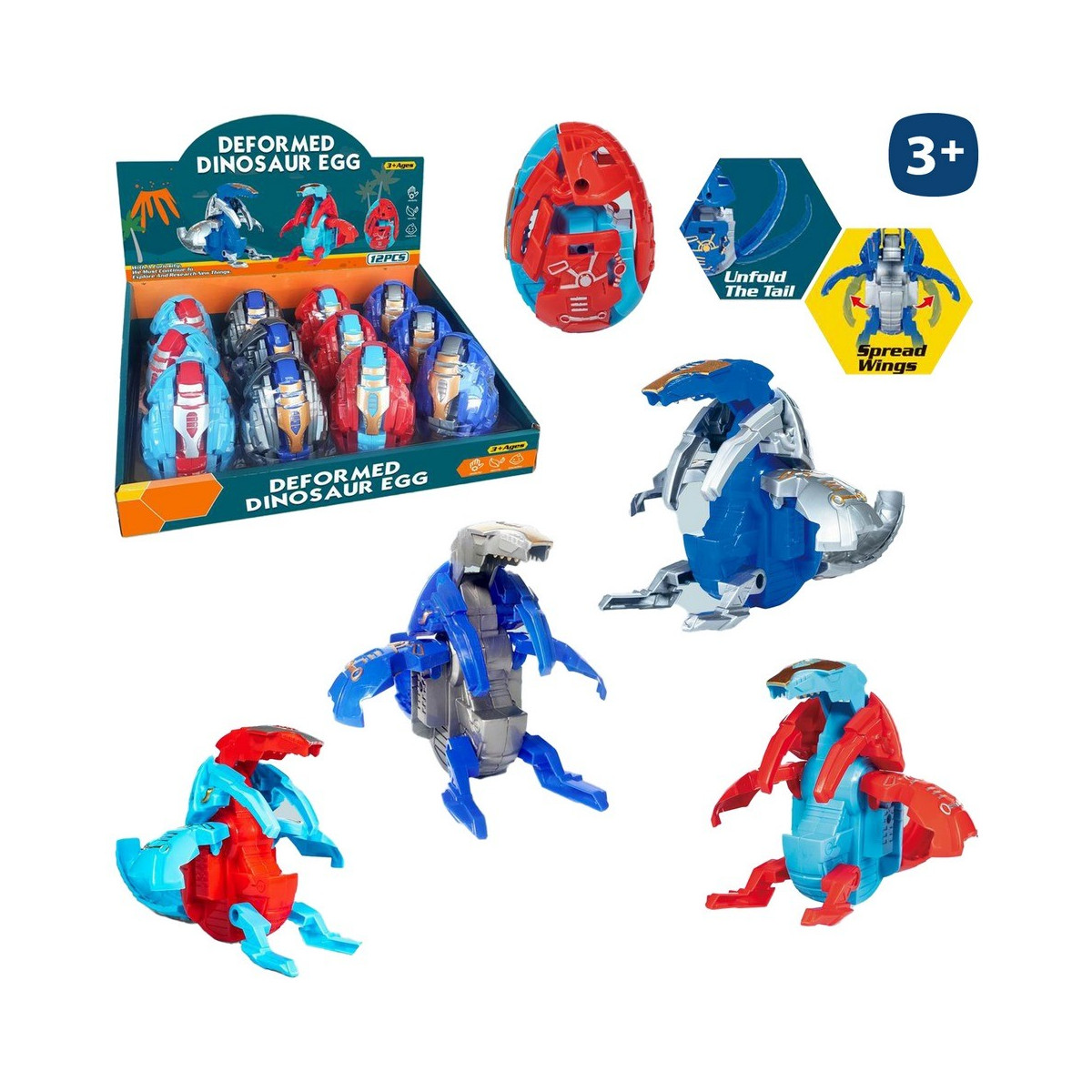 Huevo dinosaurio robot autodesplegable