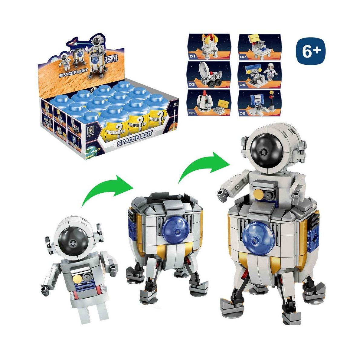 Huevo sorpresa de construcción espacial