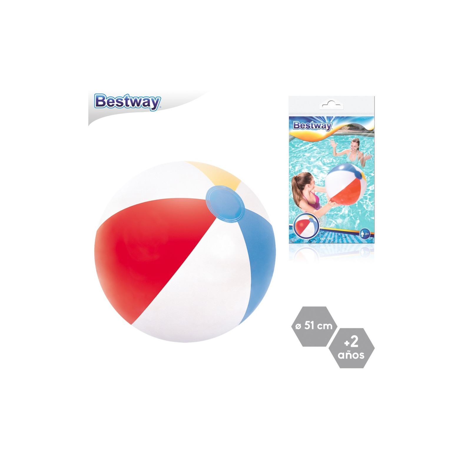 Pelota de playa paneles