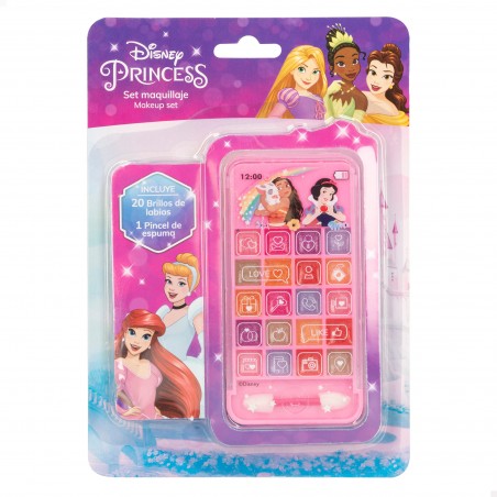 Brillos labiales princesas disney en caja con forma de teléfono móvil