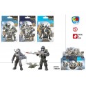 Set montaje dos figuras articuladas policias