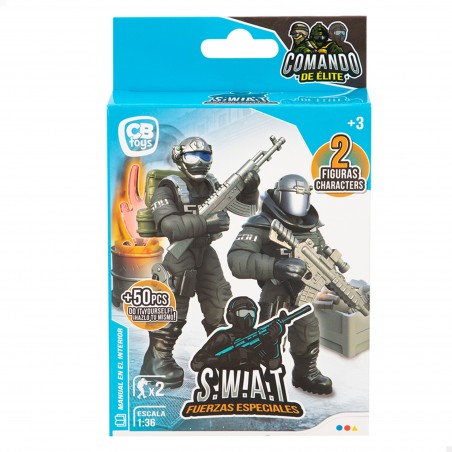 Set montaje dos figuras articuladas policias
