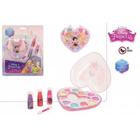 Set maquillaje princesas disney corazon con espejo