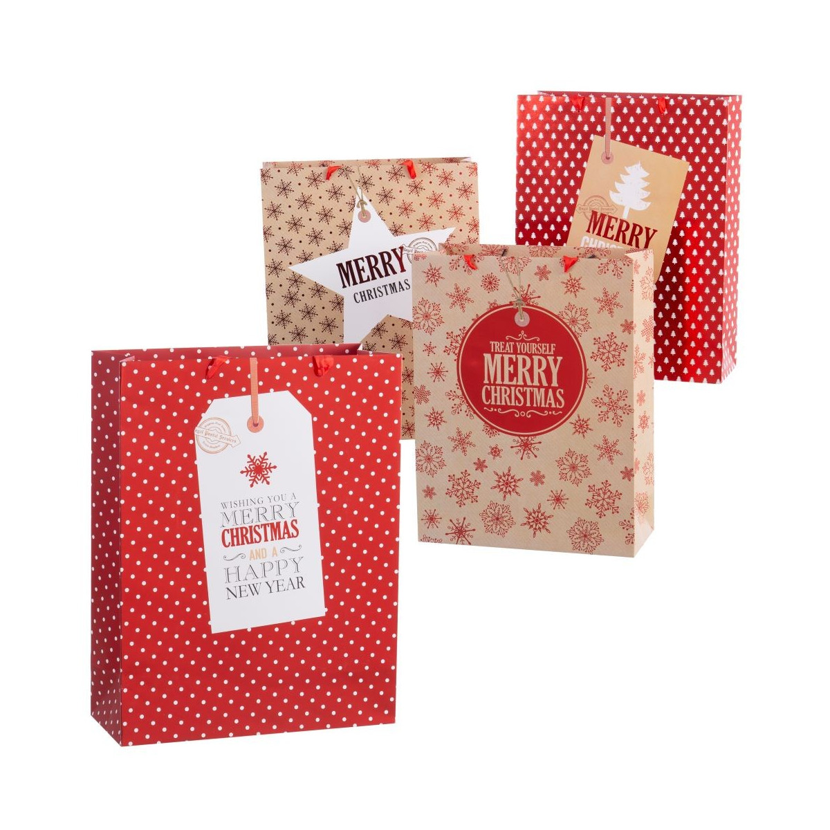 Bolsas para navidad con frases navideñas