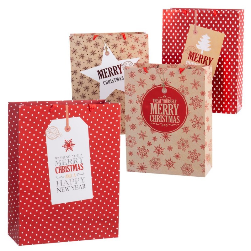 Bolsas para navidad con frases navideñas