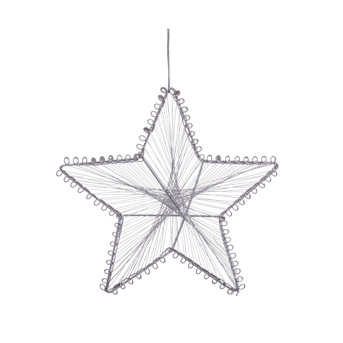 Adornos para la navidad en forma de estrella metálica