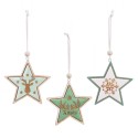 Adornos colgantes para navidad con forma de estrellas