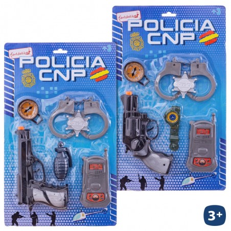 Accesorios de juguete de policía en blíster