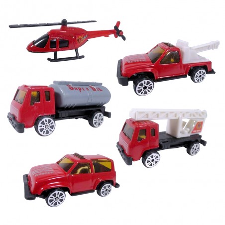 Vehículos de bomberos de juguetes de metal