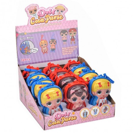 Llavero monedero para niños con muñecos