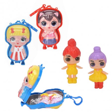 Llavero monedero para niños con muñecos