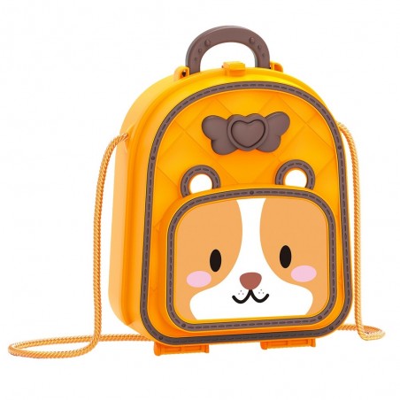 Mochila de juguete con mini perritos para jugar