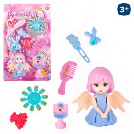 Muñeca angelita con accesorios para jugar