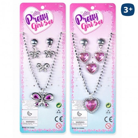 Collar, Pendientes y Anillo de Juguetes para Niñas