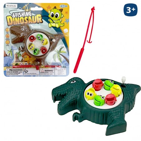 Juego de Pescar Peces para Niños en forma de Dinosaurio