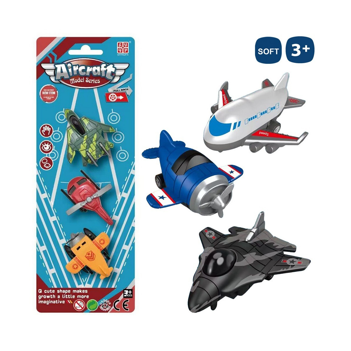 Aviones de juguetes en blíster para niños