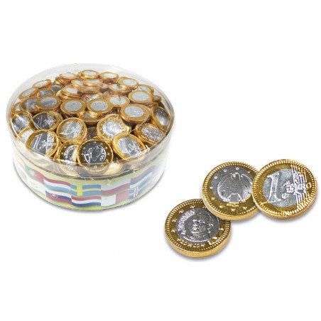 Monedas de Euros de Chocolate Bicolor