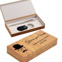 Boligrafo y Llavero en Caja de Madera Personalizada
