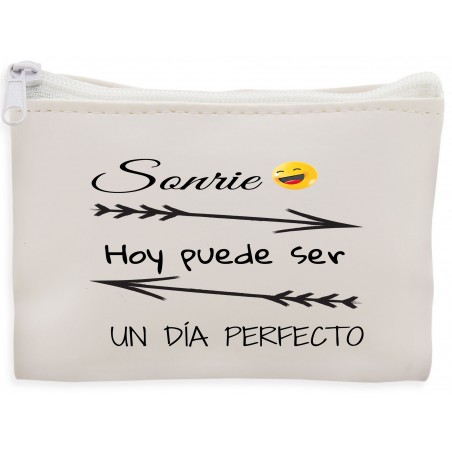 Monedero Blanco de Bolsillo Con Frase Motivadora