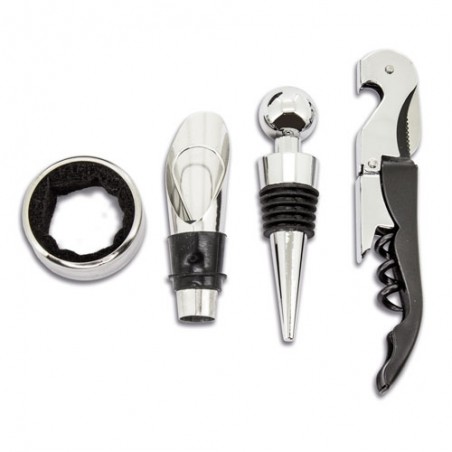Regalos Hombres Set de Vino Anillo Antigoteo Tapón Sacacorchos y Dosificador