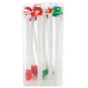 Set de 4 bolígrafos con motivos navideños