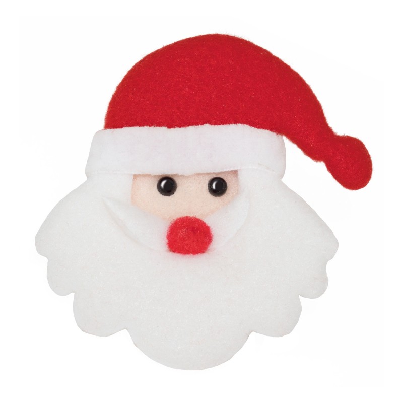 Imán de navidad con cara de papá noel