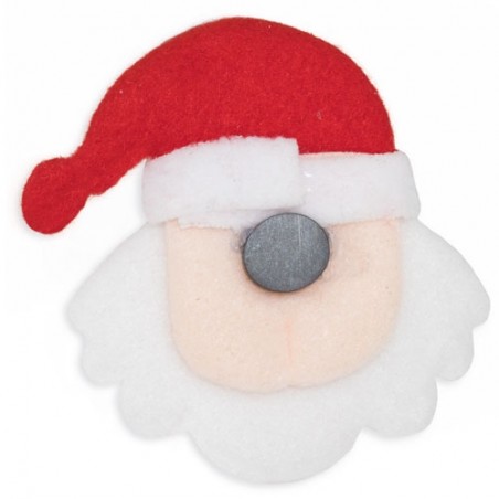 Imán de navidad con cara de papá noel