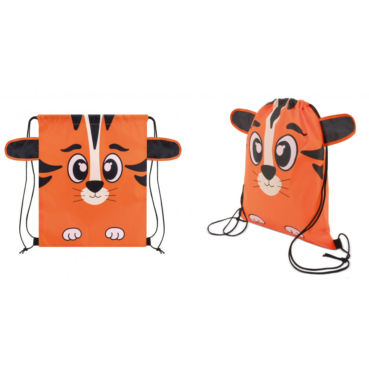 Mochila saco infantil con diseño de tigre