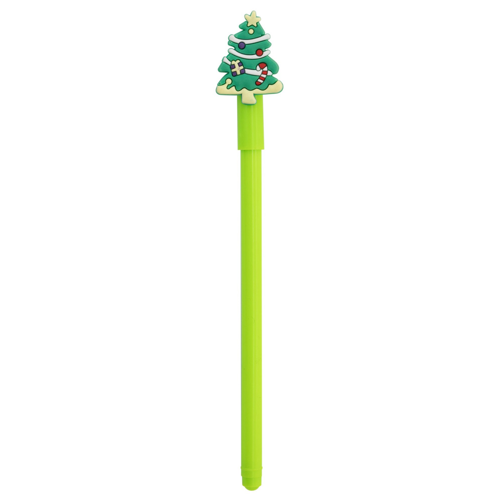 Bolígrafo con capuchón decorado de navidad