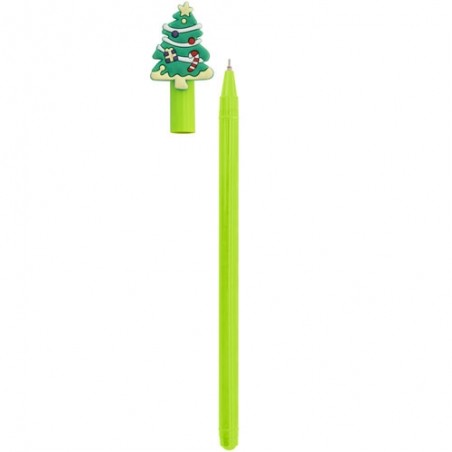 Bolígrafo con capuchón decorado de navidad