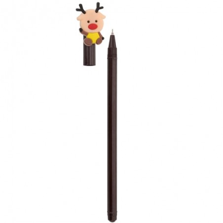 Bolígrafo de navidad con decoración de reno