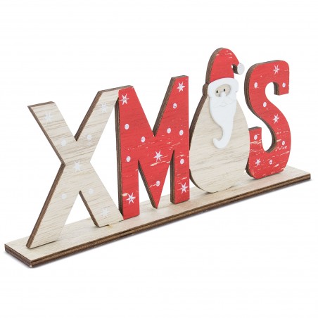 Adorno para sobremesa de navidad hecho en madera