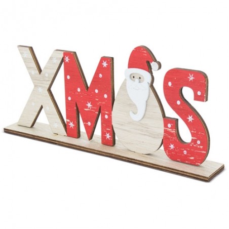 Adorno para sobremesa de navidad hecho en madera