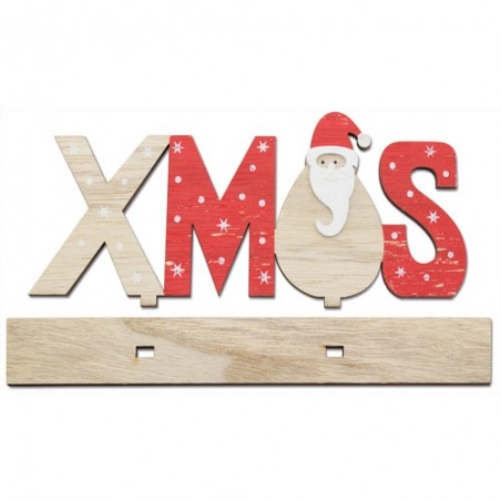 Adorno para sobremesa de navidad hecho en madera