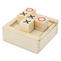 Tres en Raya con Fichas y Caja de Madera - Juego De Mesa  3 En Raya