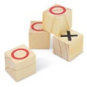 Tres en Raya con Fichas y Caja de Madera - Juego De Mesa  3 En Raya