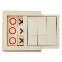 Tres en Raya con Fichas y Caja de Madera - Juego De Mesa  3 En Raya